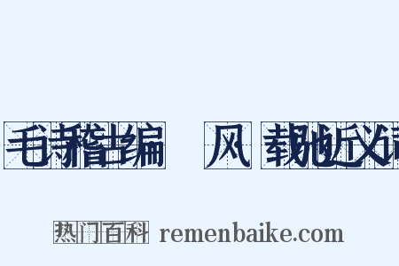 毛诗稽古编·鄘风·载驰近义词是什么意思的图片